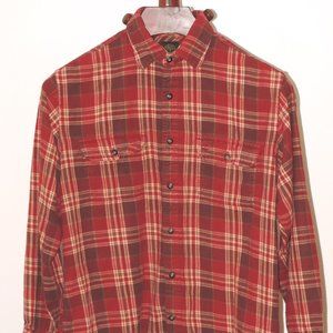 Timberland red plaid lightweight flannel shirt